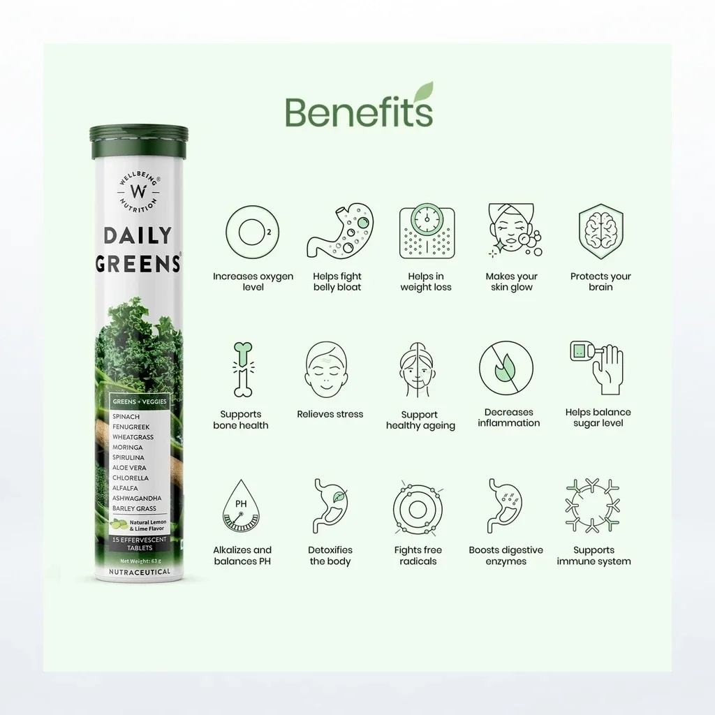 Wellbeing Nutrition Daily Greens Effervescent Tablets — image 2 of 2